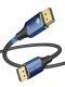 Display Port 1.4 DP M / M 8K 2m - Cotton Braided, Blue Aluminum Alloy - HCELH