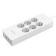 протектор Surge Protector - 6 x Schuko, 5 x USB 2.4A Charging, 4000W, 1.5m - HPC-6A5U-V1-EU-WH