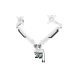 Monitor Mount - GL732 Aluminuim White - 2 Monitors, Gas Lifters, 2 x USB3.0 - MA-GL732-U3-WH