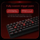 Professional Gaming Mechanical Keyboard FIRE 68 RGB - 8K, Gateron Dual-Rail Magnetic Switches [Linear], RGB - Black