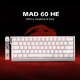 Professional Gaming Mechanical Keyboard MAD 60 HE RGB - 1K, Magnetic Amber Pro Switches - White