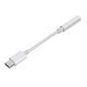 преходник Adapter Type-C M to 3.5mm audio jack 4P F, White - MAKKI-CBL-C-AUDIO-WH