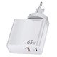 Charger Wall GaN - USB Type-C/A 65W White - MAKKI-GN65W1A1C