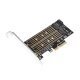 Адаптер M2 SSD NVMe+SATA (M-key+B-key) to PCI Express 3.0 4x adapter - MAKKI-M2-PCIE-2X