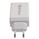 бързо зарядно Fast Charger - QC3.0+2xUSB 30W White - MAKKI-QC30W3