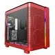 KING 95 Pro, Dual Chamber Mid-tower Case, 6 ARGB Fans, 2 Front Panels, Red