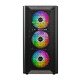 кутия Case ATX - XR Wood (B) - 4 x 120 mm ARGB Fans, Wood, USB-C, Black