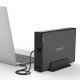 Storage - Case - 3.5 inch Vertical, USB3.1 Type-C, Power adapter, UASP, black - 7688C3-BK