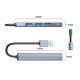 USB3.0/2.0 HUB 3 port + card reader, Aluminum - AH-A12F-GY