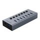 USB3.0 HUB 7 port with Power Adapter, On/Off buttons, Aluminium - BT2U3-7AB-EU-GY