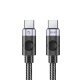 кабел Cable USB C-to-C PD 100W Charging 0.5m Black - C2CZ-BK-05