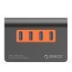 хъб USB 3.1 Gen2 10Gbps HUB 4 port Aluminum Grey/Orange - M3H4-G2-OG