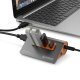 хъб USB 3.1 Gen2 10Gbps HUB 4 port Aluminum Grey/Orange - M3H4-G2-OG