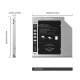 Laptop Caddy 9.0-9.5mm SATA3 with LED/switch - M95SS-SV