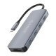 Docking Station Type-C Power Distribution 3.0 100W - LAN, HDMI, VGA, Type-C x 1, USB3.0 x 4, TF/SD, Audio - MC-U111P-V1-GY