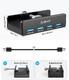 хъб USB 3.0 HUB Clip Type 4 port, Black - MH4PU-BK