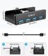 USB 3.0 HUB Clip Type 4 port - aux Micro-USB power input, Black - MH4PU-P-BK