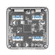 USB3.0 HUB 4 port transparent, 1m cable - MH4U-U3-10-CR