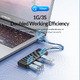 хъб USB3.0 HUB 4 port Black - PAPW4A-U3-015-BK