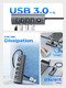 хъб HUB USB3.0 4 port, Aluminium, Grey - PDD4U-U3-015-GY