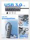 HUB USB3.0 4 port, Aluminium, Grey - PDD4U-U3-015-GY