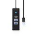 хъб HUB USB3.0 3 port - 2 x USB3.0, 1 x Type C, Black - PWC2U-U3-015-BK