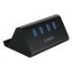 хъб USB3.0 HUB 4 port, Black - SHC-U3