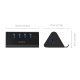 хъб USB3.0 HUB 4 port, Black - SHC-U3