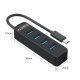 USB3.0 HUB 4 port - Type C input, aux Type-C power input - TWC3-4A
