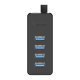 хъб USB3.0 HUB 4 port - USB/Micro USB input, Black - W5P-U3-030