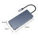 докинг станция Type-C Docking Station Power Distribution 3.0 100W - HDMI, Type-C x 1, USB3.0 x 3, USB 2.0 x 1, LAN, SD, VGA, Audio - WB-11P-GY