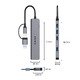 HUB USB-C/USB-A 7 port - USB-C x 2, USB3.0 x 1, USB2.0 x 4, Aluminium - YSA7-U3-GY