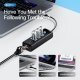 HUB USB3.0 3 port + LAN 1000M - PW3UR-U3-015-BK