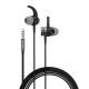 слушалки Earphones Sports RS1 - Metal Black with Mic - SOUNDPLUS-RS1-BK