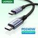 кабел USB 2.0 Type-C M/M US535, 240W, 5A, 2m - 90440