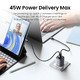 универсално зарядно за стена Charger Wall GaN 45W CD294 Grey - 90573