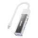 хъб USB-C/USB-A 3.0 HUB 4 port, Bi-Directional, Detachable Cable, White - H1319AWH01