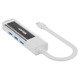 хъб USB-C/USB-A 3.0 HUB 4 port, Bi-Directional, Detachable Cable, White - H1319AWH01