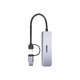 хъб HUB USB-C/USB-A 3 port uHUB P5+ - USB3.0 x 3, Card reader, Aluminium - H1320AGY01
