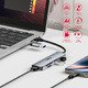 хъб HUB USB-C/USB-A 3 port uHUB P5+ - USB3.0 x 3, Card reader, Aluminium - H1320AGY01