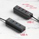 USB3.0 HUB 4 port, 1.2m cable, aux USB-C power input - Y-3089V01
