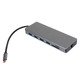 докинг станция Docking Station USB-C 13-in-1 - CU4706 - HDMI x 2, DP, USB3.0 x 3, USB-C, USB2.0, RJ45, SD/TF, PD100W, Audio, L-Shape USB-C