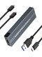 външна кутия за диск Storage Case - M.2 NVMe/SATA/NGFF M/B key - 10Gbps USB3.1 Type-C/A - CU850SN