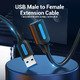 Кабел USB 3.0  Extension AM / AF - 5.0M Black - CBHBJ