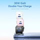 Charger Wall GaN - QC3.0 + Power Distribution Type-C 30W - FEQW0-EU