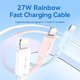 Cable USB 2.0 Type-C to Lighting 1m White - LAKWF
