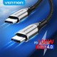 Кабел USB 2.0 Type-C to Type-C - 2.0M Black 5A Fast Charge - TAEHH