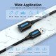 Кабел USB 3.0  Extension AM / AF - 2.0M Black - CBHBH