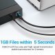 Кабел USB 3.0 AM / BM - 1.5M Black - COOBG