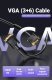 Cable VGA HD15 M / M 1.5m Gold Plated, 2 Ferrites - DAEBG